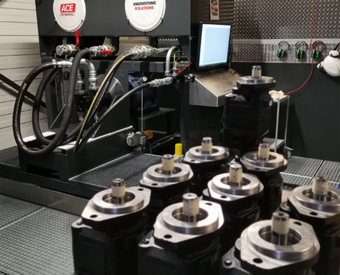 Hydraulic pump testing at A&C Engineering Hydraulic pump testing at A&C Engineering